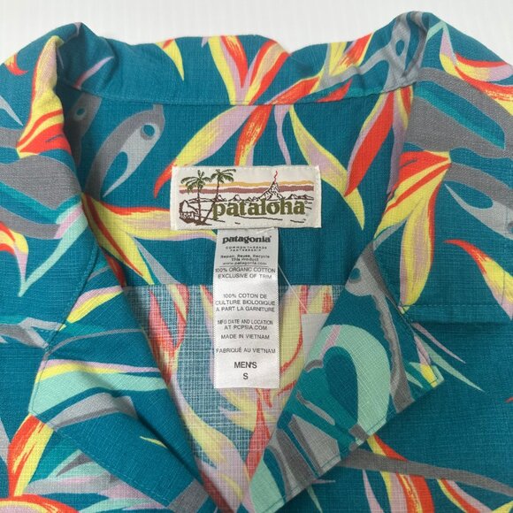 Patagonia Pataloha Floral Short Sleeve Button Up Shirt S - Picture 5 of 5